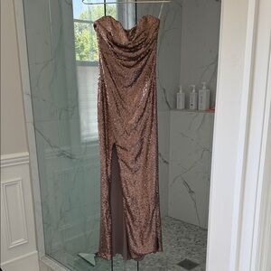 Nookie Champagne Sequin Dress